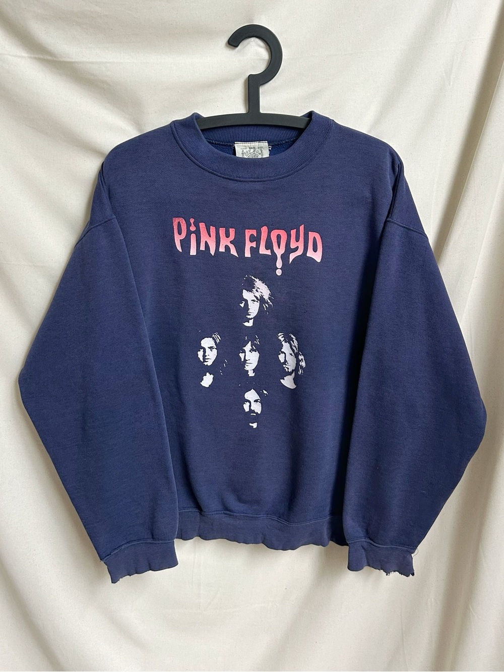 Vintage Late 90s/Y2K Pink Floyd Crewneck Sweatshirt - Distressed/Thrashed Rock